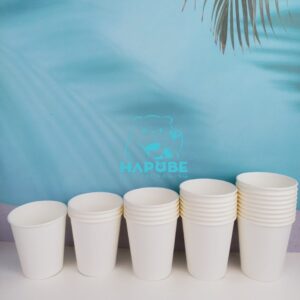 Cốc Giấy Tường Đơn Màu Trắng (Một Lớp)