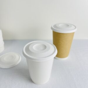 Nắp Cốc Bã Mía Phẳng Trắng