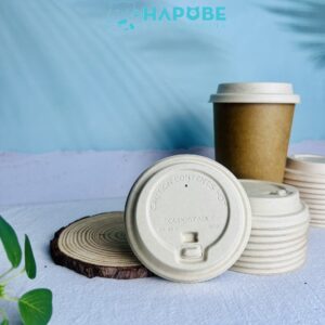Nắp Cốc Bã Mía Hot Coffee Có Nút 80mm