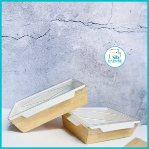 Hộp Giấy Chữ Nhật Nắp PET