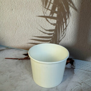 Tô Giấy 2PE Trắng 270ml Kèm Nắp