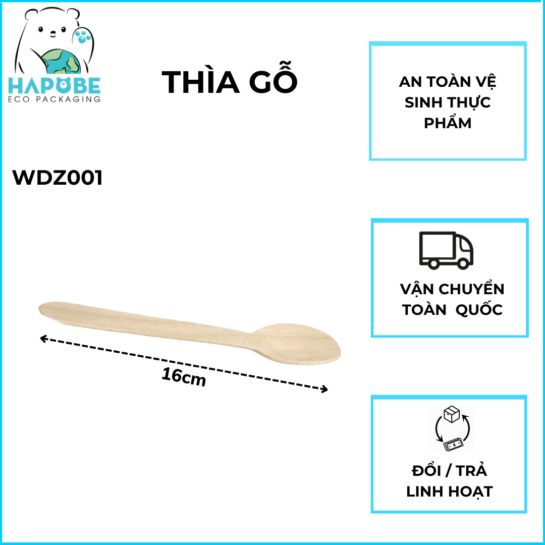 Thìa Gỗ 16cm - Ảnh 3