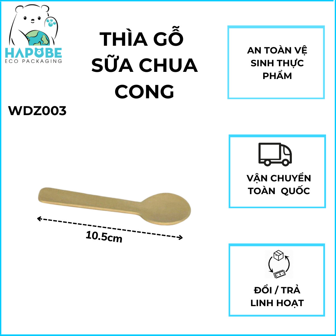 Thìa gỗ sữa chua cong - Ảnh 3