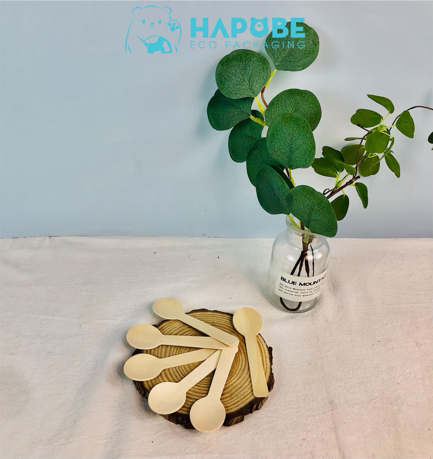 Thìa gỗ sữa chua cong