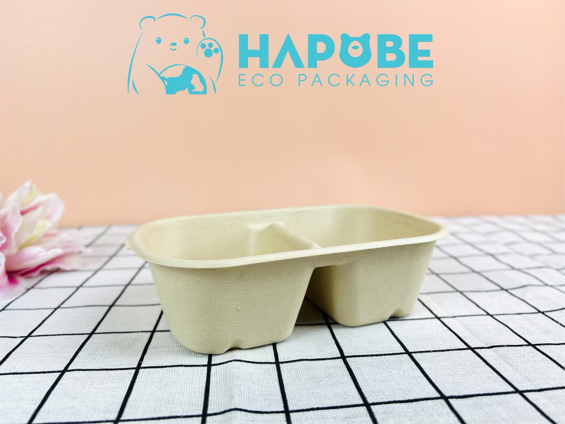 Hộp Bã Mía Oval 2 Ngăn 700ml