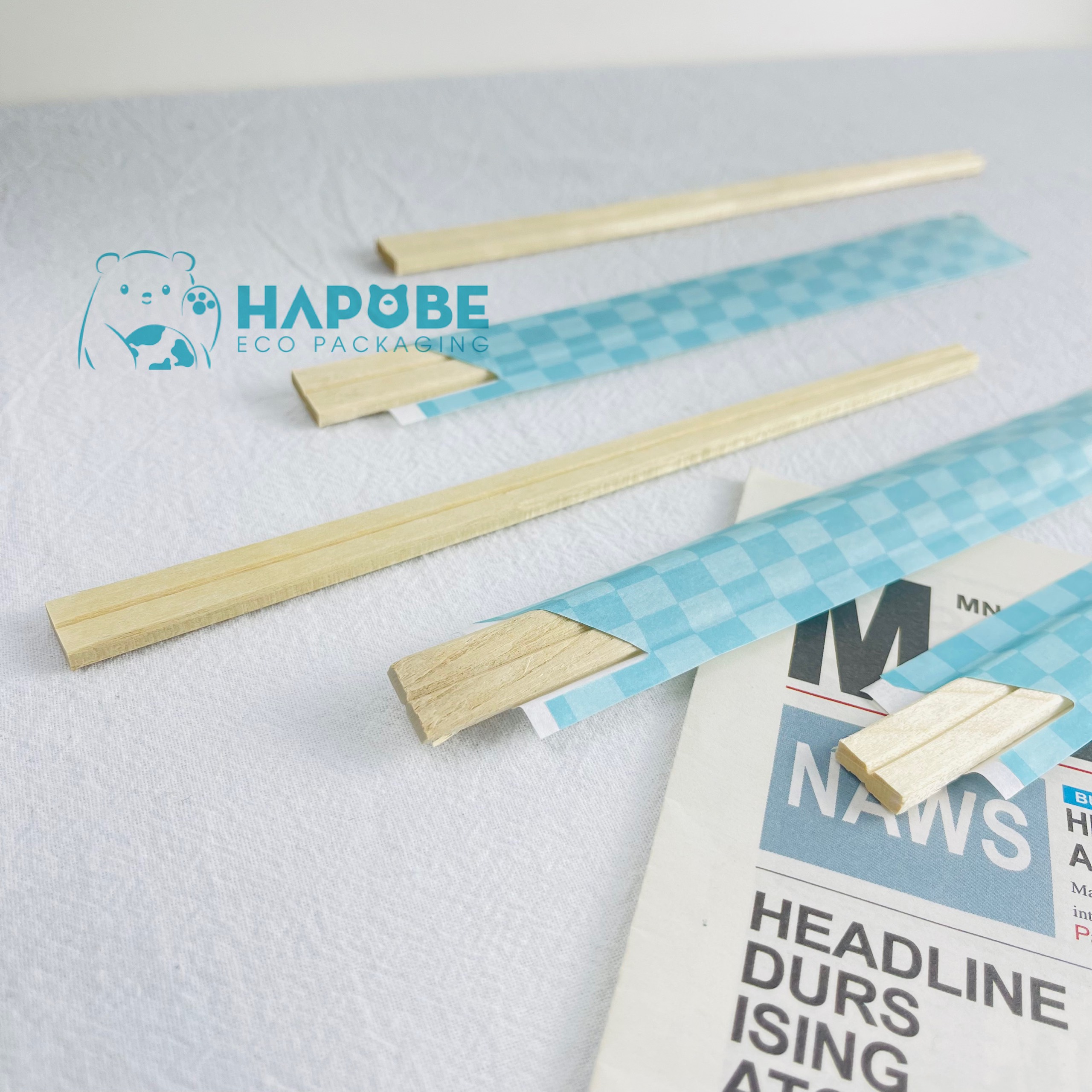 Đũa gỗ bọc giấy hở