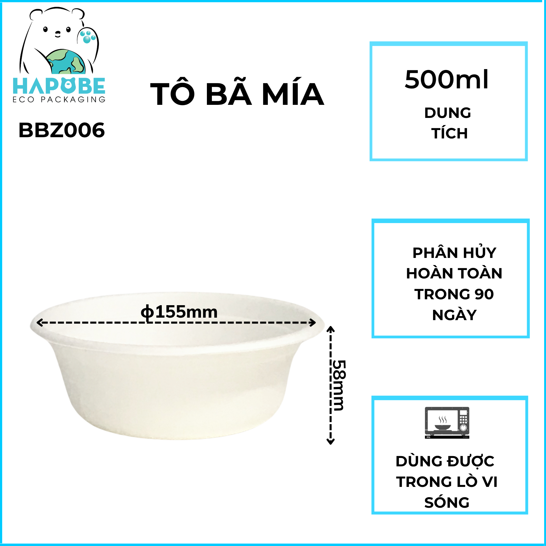 Bát Bã Mía Trắng 500ml - Ảnh 6