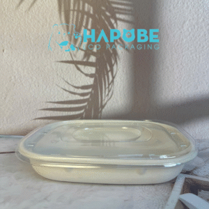 Hộp Bã Mía Oval Nâu 850ml