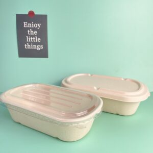 Alternative view of Hộp Bã Mía Oval Nâu Cao 1000ml