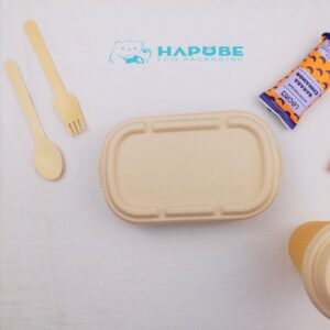 Alternative view of Hộp Bã Mía Oval Nâu 500ml