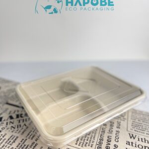 Hộp Bã Mía 3 Ngăn Nâu 900ml