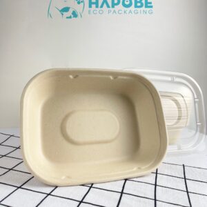 Hộp Bã Mía Oval Nâu 1100ml