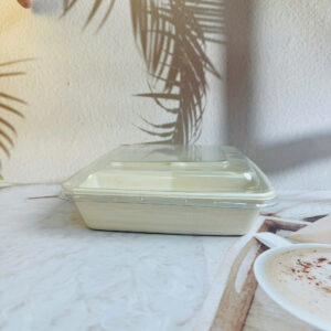 Alternative view of Hộp Bã Mía Vuông Nâu 3 Ngăn 1000ml