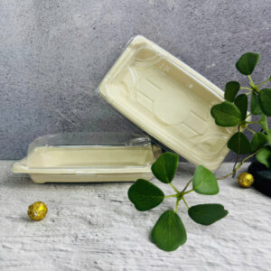 Khay Bã Mía Chữ Nhật Nâu