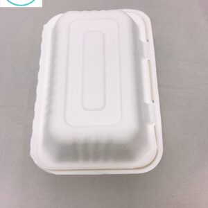 Alternative view of Hộp Bã Mía Vỏ Sò Chữ Nhật Trắng Sọc 1000ml