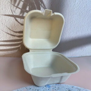 Alternative view of Hộp Bã Mía Vỏ Sò Vuông Nâu 300ml