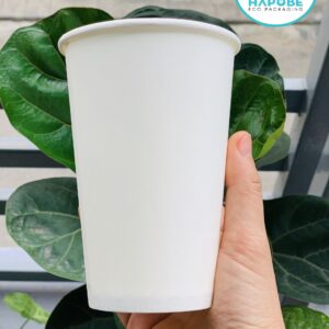 Alternative view of Cốc Giấy Tường Đơn Màu Trắng (Một Lớp)