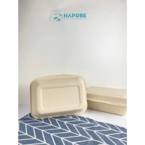 Alternative view of Hộp Bã Mía Vỏ Sò Chữ Nhật Nâu 600ml